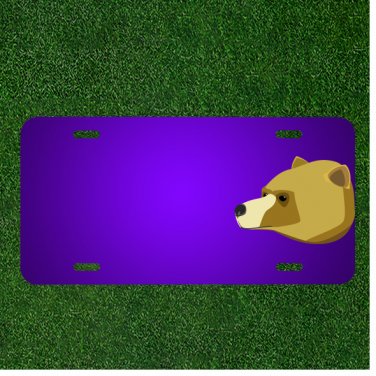 Custom Personalized License Plate With Add Names To Head Eyes Brown View