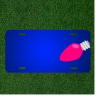 Custom Personalized License Plate With Add Names To Bulb Lit Light Pink