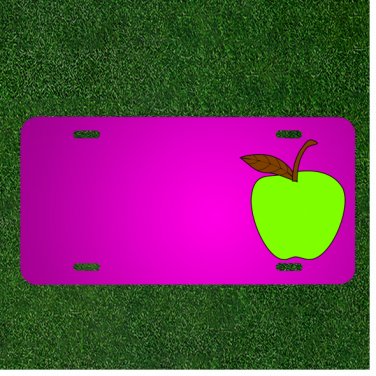 Custom Personalized Car License Plate With Add Names To Apple Green Food