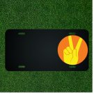 Custom Personalized License Plate With Add Names To Peace Hand Symbol Design NEW