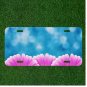 Creative License Plate Auto Tag With Pink Flower Type Design Add Names