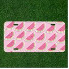 Creative License Plate Auto Tag With Water Melon Like Background In Pink