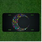 Custom Personalized License Plate Auto Tag With Colorful Star Moon Add Names