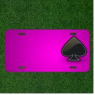 Custom Personalized Car License Plate With Add Names To Spades Black Card