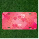 Custom Personalized License Plate Car Tag With Banner Hearts Postcard