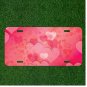 Custom Personalized License Plate Car Tag With Banner Hearts Postcard