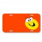 Smiley Happy Face Funny Yellow Eyes On License Plate Car Front Add Names