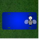 Custom Personalized License Plate With Add Names To Honey Bee Wasp Bee Black