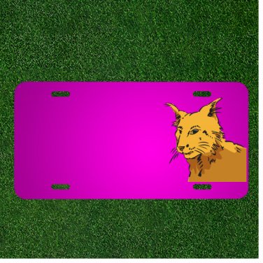 Custom Personalized Car License Plate With Add Names To Cat Pet Animal Fur