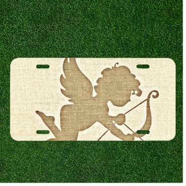 Custom Personalized License Plate Auto Tag With Bow And Arrow Baby Angel