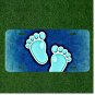 Custom Personalized License Plate Auto Tag With Little Boys Foot Prints Design