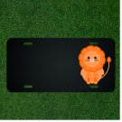 Custom Personalized License Plate With Add Names To Orange Sunflower Lion Design
