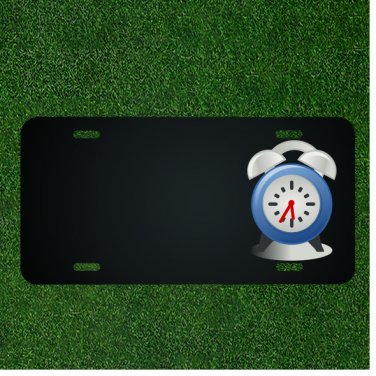 Custom Personalized License Plate With Add Names To Alarm Clock Time Alarm