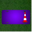 Custom Personalized License Plate With Add Names To Traffic Cone Traffic Pylon