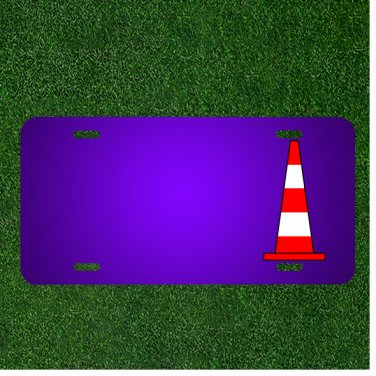 Custom Personalized License Plate With Add Names To Traffic Cone Traffic Pylon