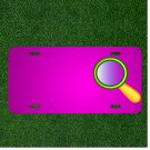 Custom Personalized Car License Plate With Add Names To Magnifying Glass Lens