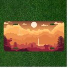 Custom Personalized License Plate Auto Tag With Stunning View Of Sun Design Art
