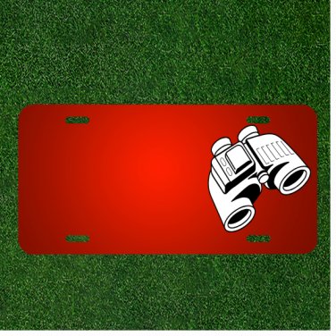Custom Personalized License Plate With Add Names To Binoculars Spy Visual