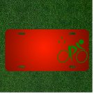 Custom Personalized License Plate With Add Names To Triathlon Cyclist Bicycle