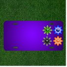 Custom Personalized License Plate With Add Names To Flowers Glossy Glow