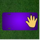 Custom Personalized License Plate With Add Names To Hand Open Cartoon Tanned