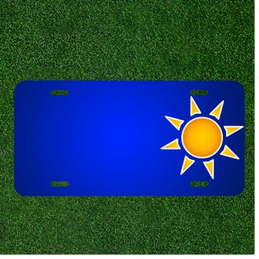 Custom Personalized License Plate With Add Names To Sun Solar Energy Sunlight