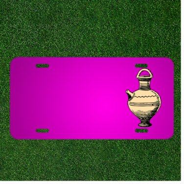 Custom Personalized Car License Plate With Add Names To Pot Container Ancient