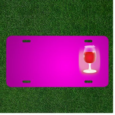 Custom Personalized Car License Plate With Add Names To Wine Red Drinks