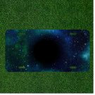 Custom Personalized License Plate Auto Tag With Space Black Hole Design