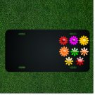 Custom Personalized License Plate With Add Names To Daisies Flowers Gloss