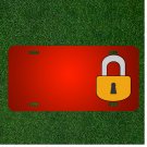 Custom Personalized License Plate With Add Names To Padlock Lock Locked