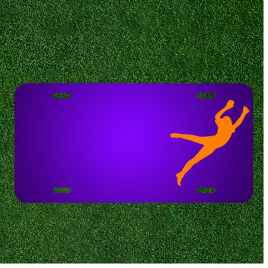 Custom Personalized License Plate With Add Names To Girl Orange Jump