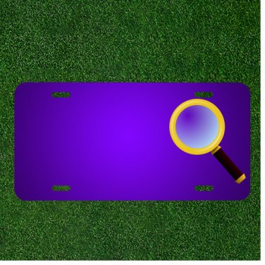 Custom Personalized License Plate With Add Names To Magnifying Glass Icon