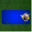 Custom Personalized License Plate With Add Names To Tubes Flowers Spring