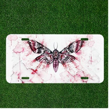 Custom Personalized License Plate Auto Tag With Amazing Butterfly Design
