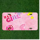 Custom Personalized License Plate Auto Tag With Its A Girl