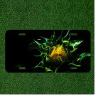 Custom Personalized License Plate Auto Tag With Amazing Flower Design Add Names