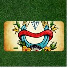 Custom Personalized License Plate Auto Tag With Make Your Luck Diamond Flowers