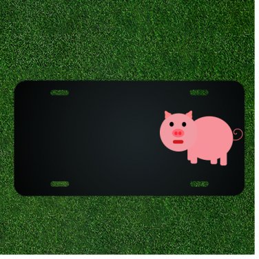 Custom Personalized License Plate With Add Names To Pig Pink Food Farm