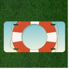 Custom Personalized License Plate Auto Tag With Life Guard Tube Design Art