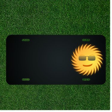 Custom Personalized License Plate With Add Names To Sun Glasses Smile Wild