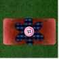 Custom Personalized License Plate Auto Tag With Pink Button Pattern Flower