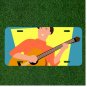 Custom Personalized License Plate Auto Tag With Guy Playing Guitar Design