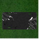 Custom Personalized License Plate Auto Tag With Black Cool White Design