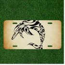 Custom Personalized License Plate Auto Tag With Amazing Dolphin Design Art