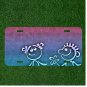 Custom Personalized License Plate Auto Tag With Little Kid Drawing Design