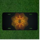 Custom Personalized License Plate Auto Tag With Extremely Fancy Sunflower Design