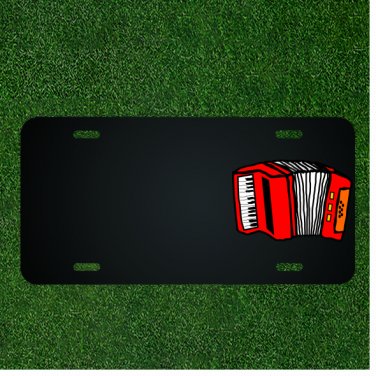 Custom Personalized License Plate With Add Names To Polka Accordion Concertina