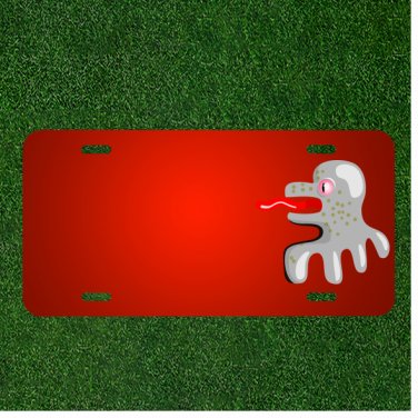 Custom Personalized License Plate With Add Names To Dragon Alien Creature