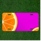 Custom Personalized License Plate Auto Tag With Amazing Orange Design Add Names